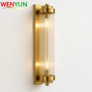 American Vintage Crystal Wall Lamp Minimalist Living Room Tv Background Aisle Nordic Luxury Bedroom Bedside Led Lights