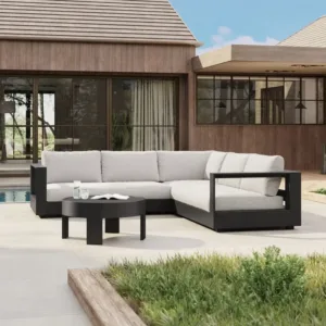 Modern Outdoor Aluminum Furniture Customizable Sofa Combination Set for Pool Beach Hotel Villa Living Room Use