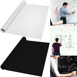 Adhesive Chalk Board Sticker White Black Wall Sticker To-do List Message Note Board Free Cutting Chalkboard for Kids Graffiti
