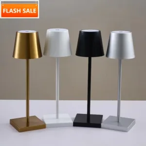 UDDALight Touch Rechargeable Table Lamp, 3 Color Mood Light for Bar Restaurant, Tall Metal Lamp with 1800mAh/3600mAh