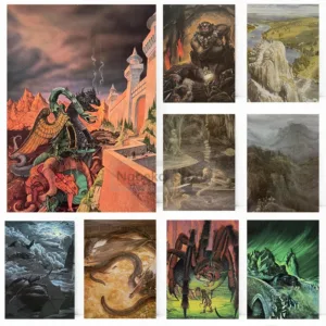Tolkien Classic Magical Novel The Hobbit Illustration Poster Vintage Prints Canvas Painting Wall Art Pictures Home Room Decor