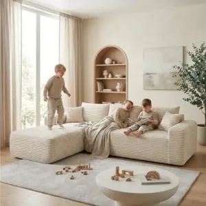 Local US inventory)96 Inch Boneless Modular L Shaped Sectional Sofa with Oversized Chaise for Living Room and Bedroom Local US