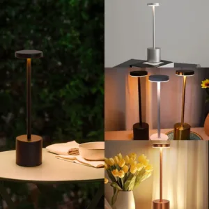 USB Rechargeable LED Table Lamps Touch Dimming Night Light 3 Color CordlessAtmosphere Bedroom Bedside Reading Lamps Decor Light