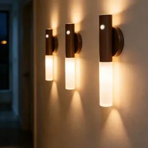 Rechargeable Motion Sensor Wall Lights Magnetic Portable Night Light for Hallway Stair Cabinet and Picture Lighting