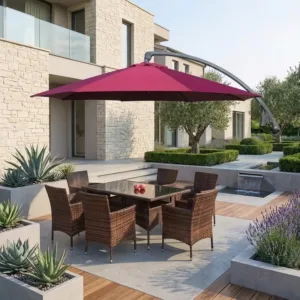 3 Piece Italian Rattan Garden Furniture Sets Outdoor Patio Table and Chairs Leisure Sofa Set for Balcony Home Terrace